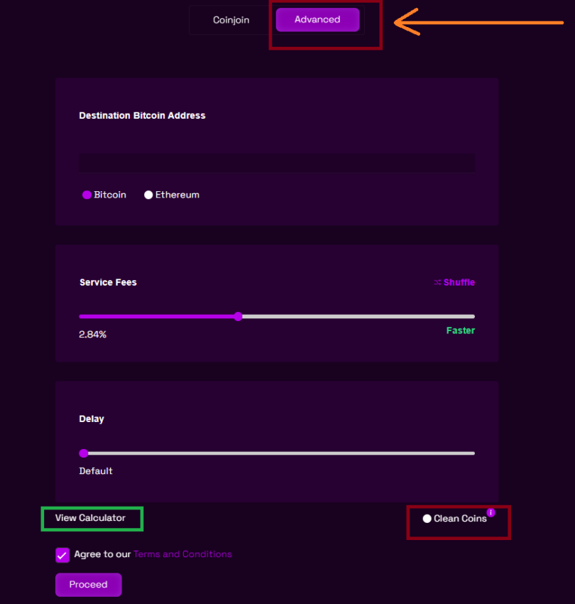 Mixero Bitcoin mixing process